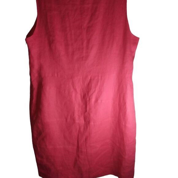 YOUR SIX SENSE 100% LINEN MAXI SLEEVELESS PINK DRESS LINING SIZE XL - Picture 3 of 5